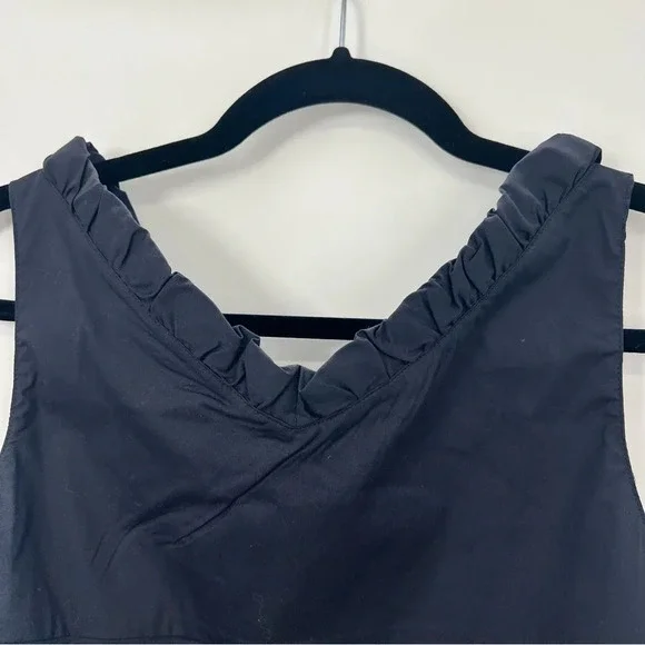 Prada Women’s Shift Sleeveless V-Neck Mini Dress Nautical Navy Blue 38 US 2 - Picture 9 of 13